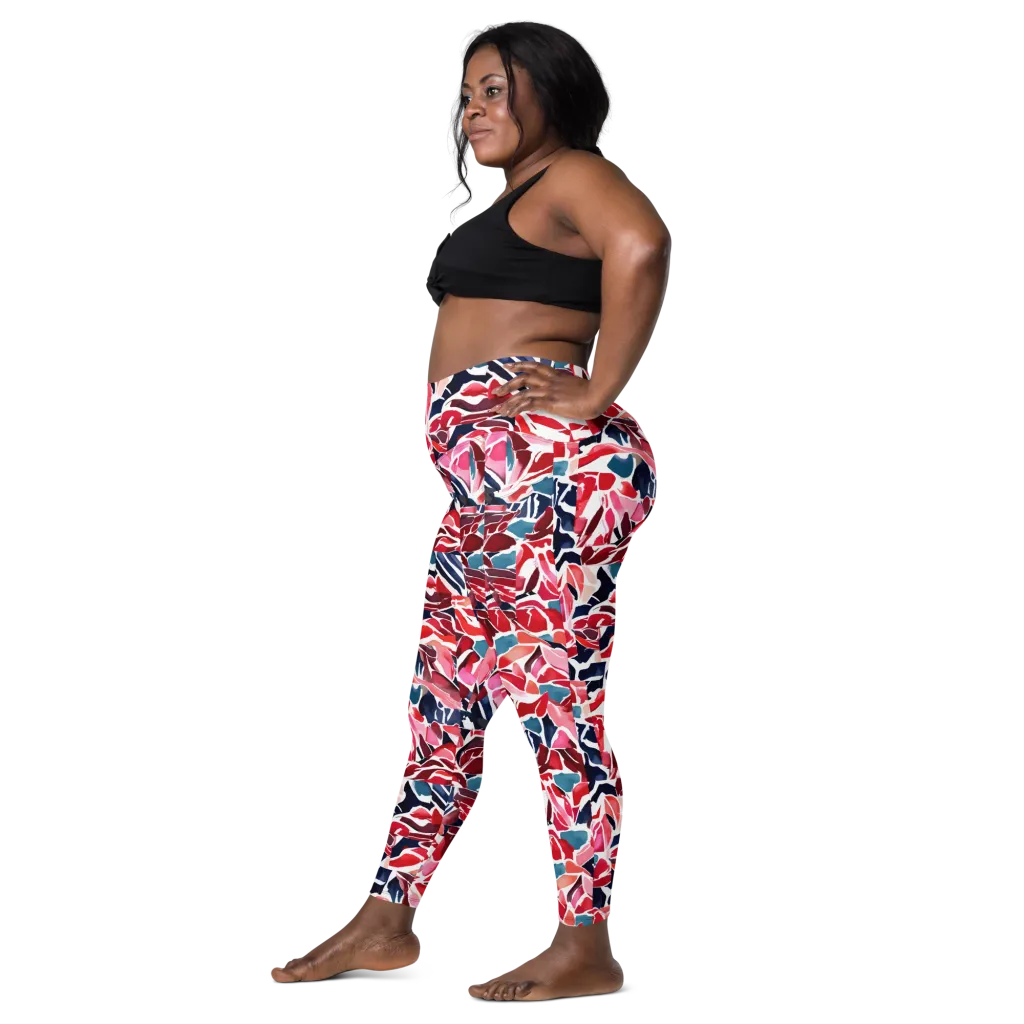 Petal Voltage on Leggings with Pockets — Left