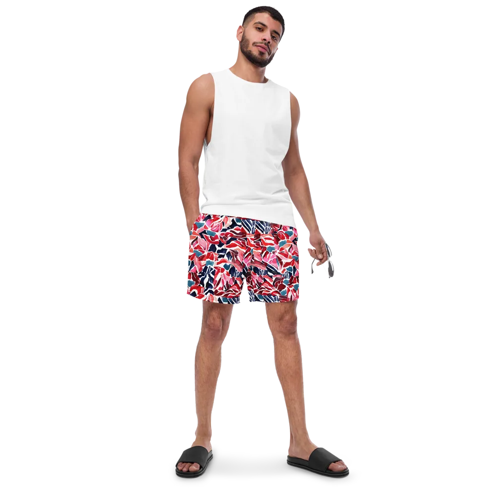 Petal Voltage on Swim Trunks — Front