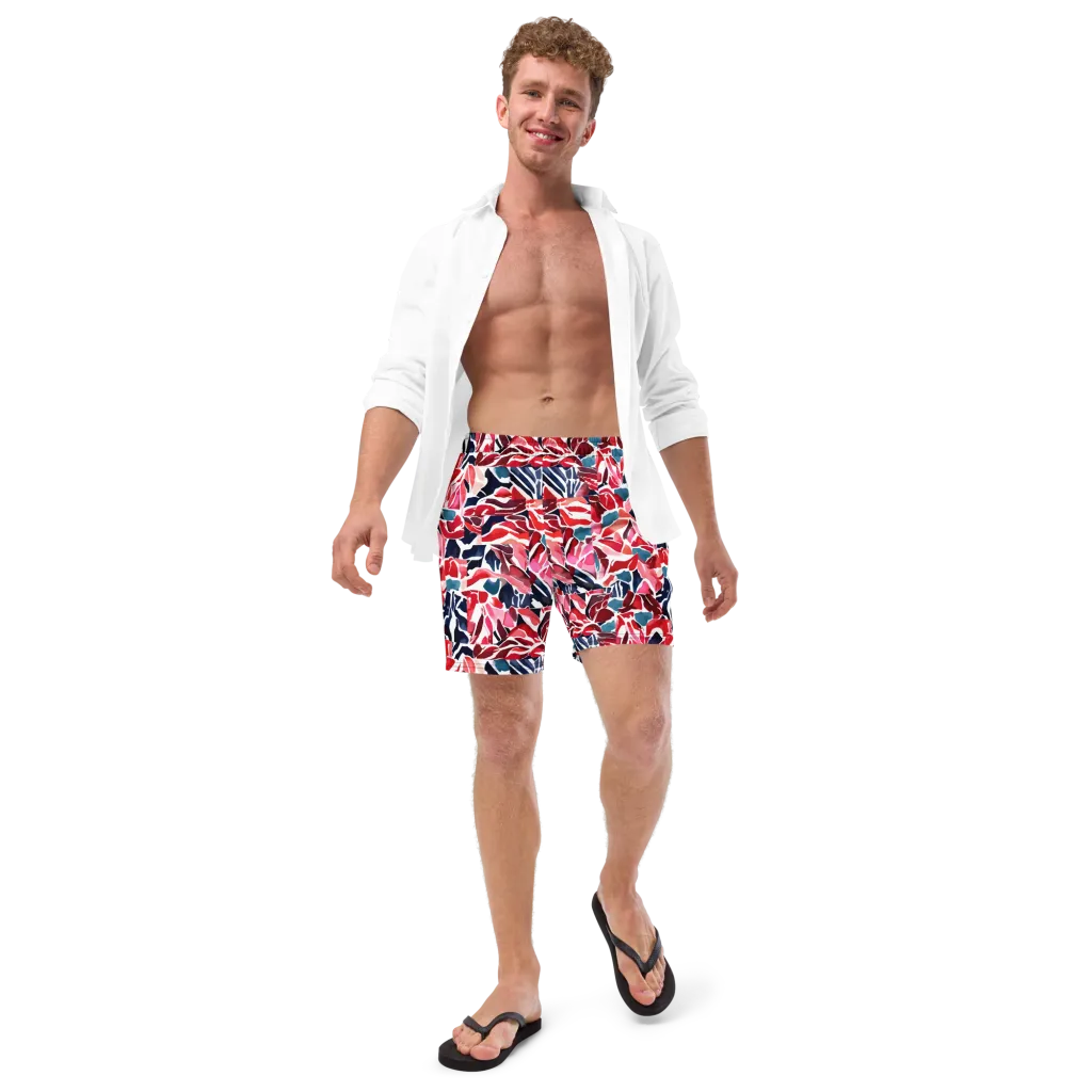 Petal Voltage on Swim Trunks — Front