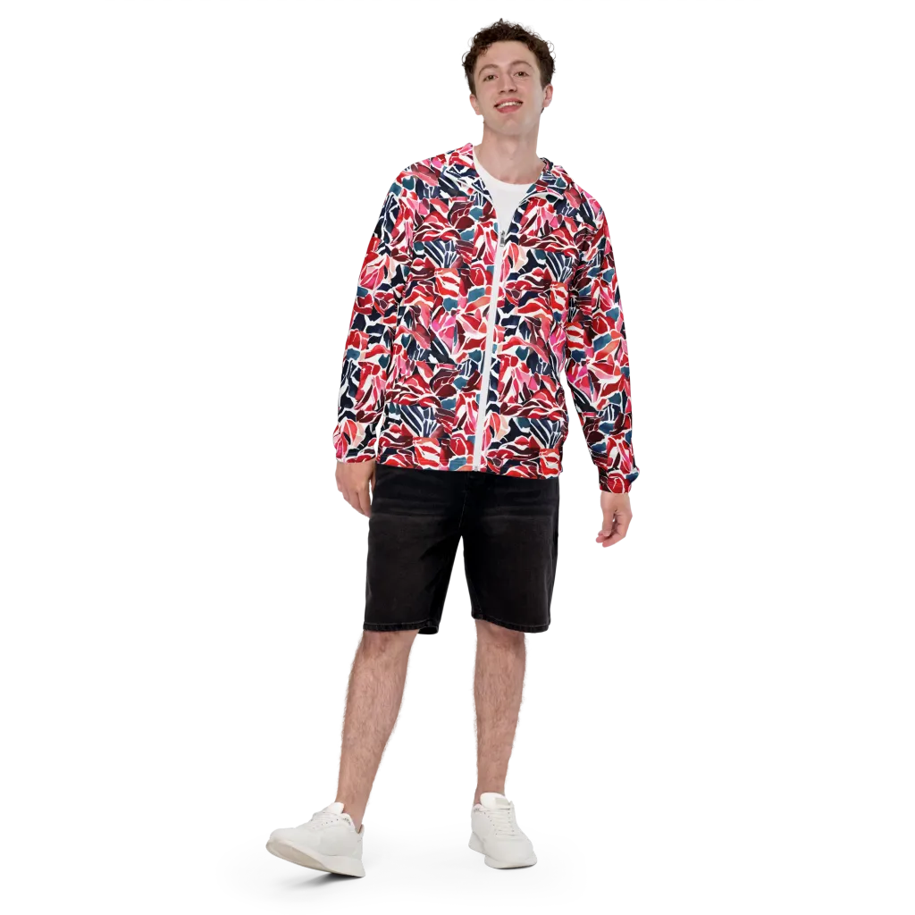 Petal Voltage on Men's Windbreaker — Front