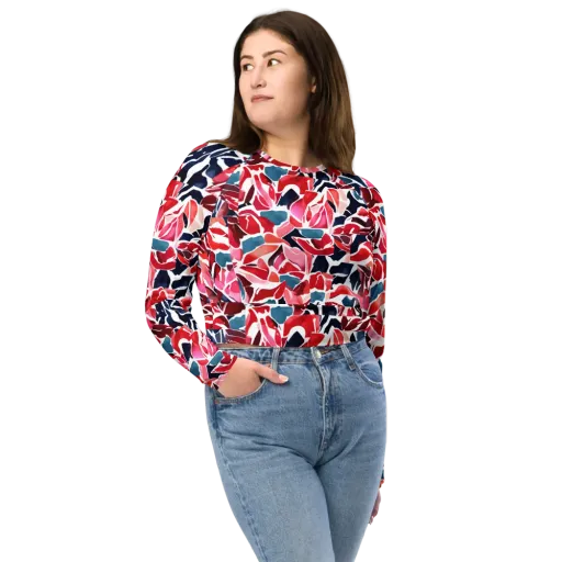Petal Voltage on a Long Sleeve Crop Top
