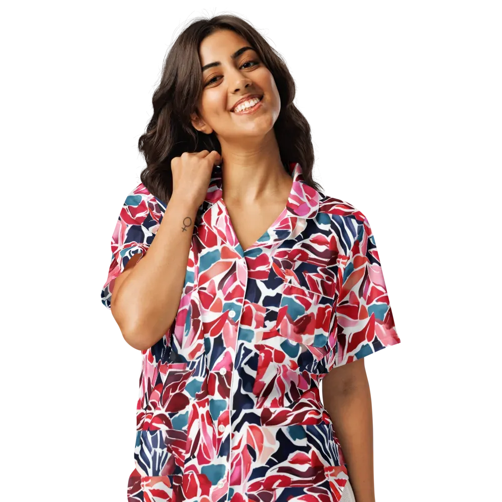 Petal Voltage on Women's Short Sleeve Pajama Top — Front
