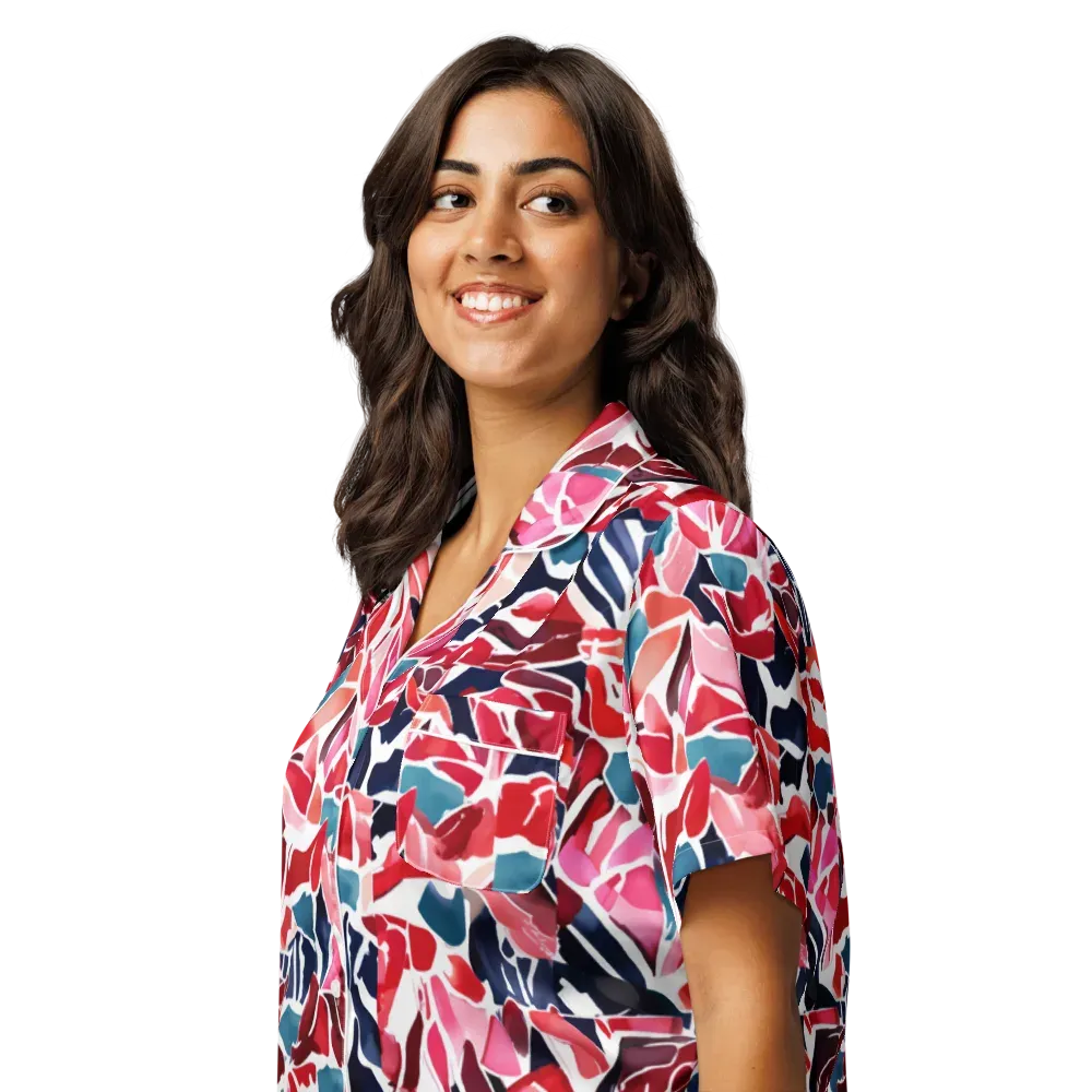 Petal Voltage on Women's Short Sleeve Pajama Top — Left Front