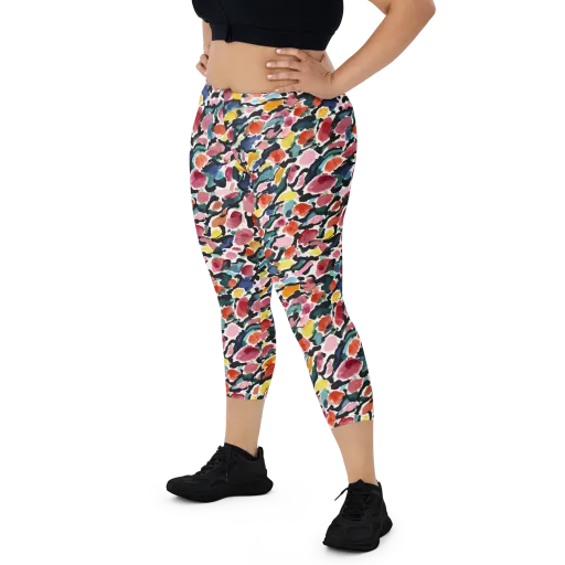 Painted Velocity on a Capri Leggings