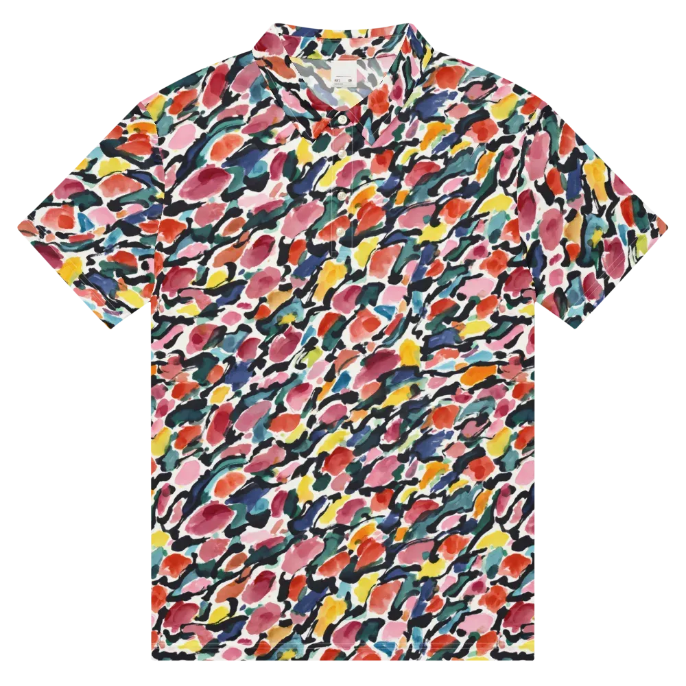 Painted Velocity on Men's Slim Fit Polo Shirt — Front