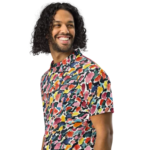 Painted Velocity on a Men's Slim Fit Polo Shirt