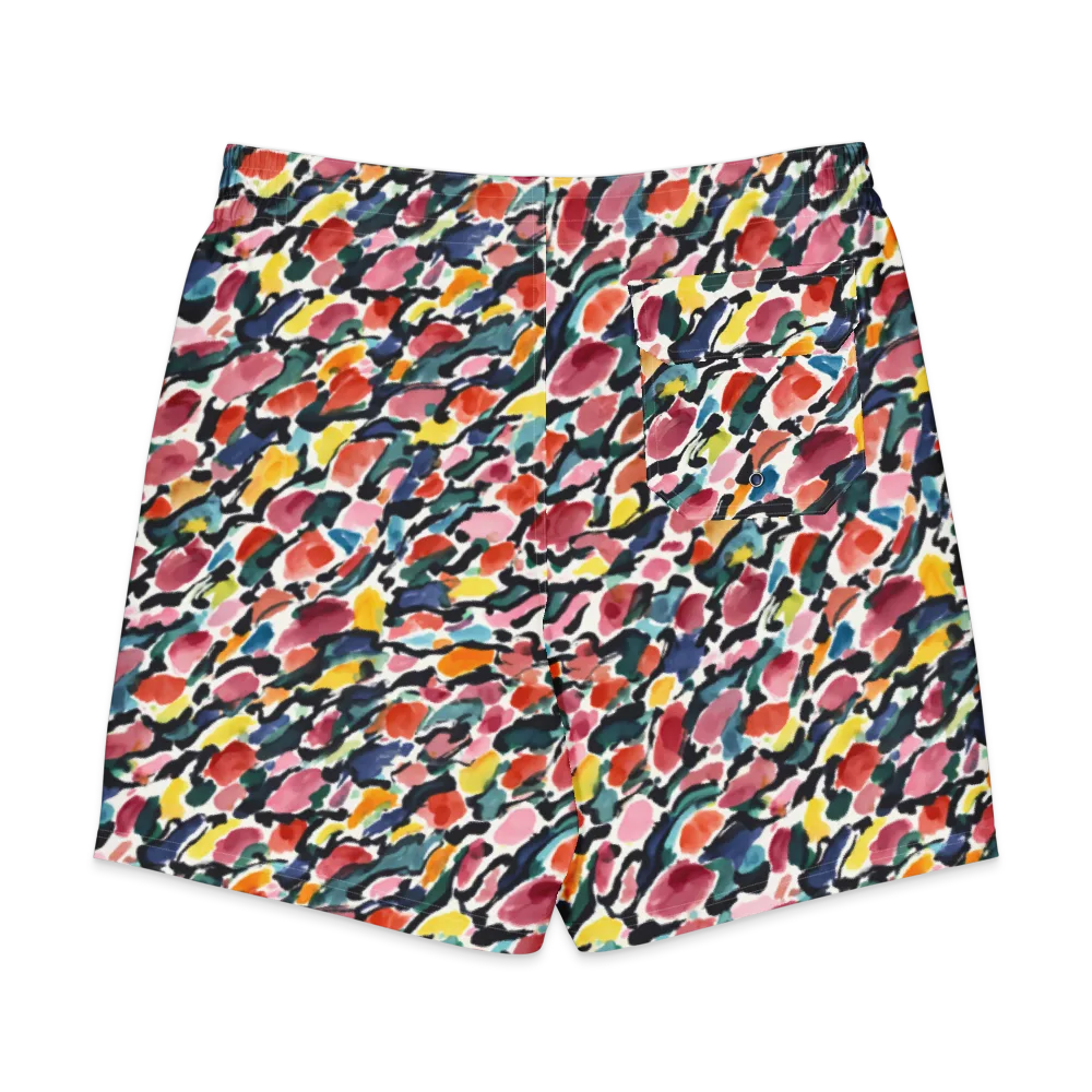 Painted Velocity on Men's Board Shorts — Back