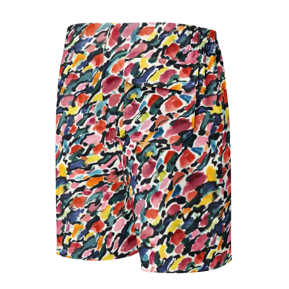 Painted Velocity on Men's Board Shorts — Back