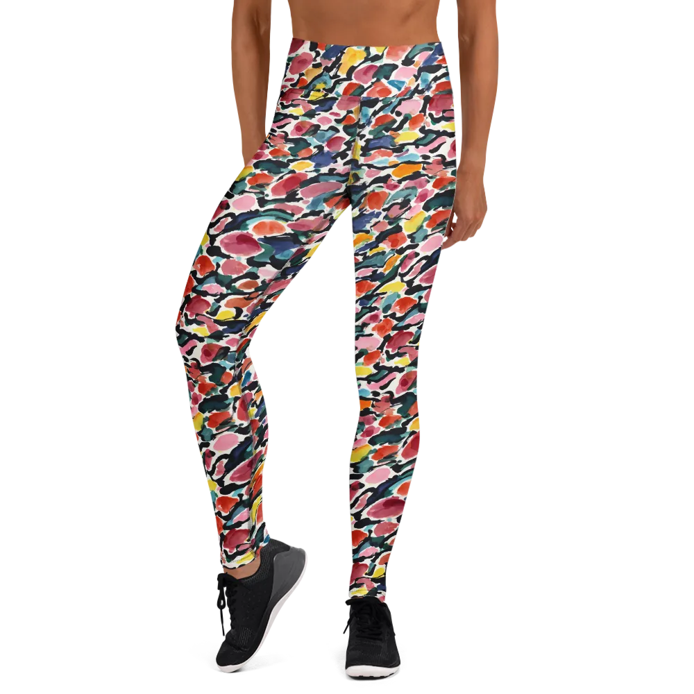 Painted Velocity on Yoga Leggings — Front