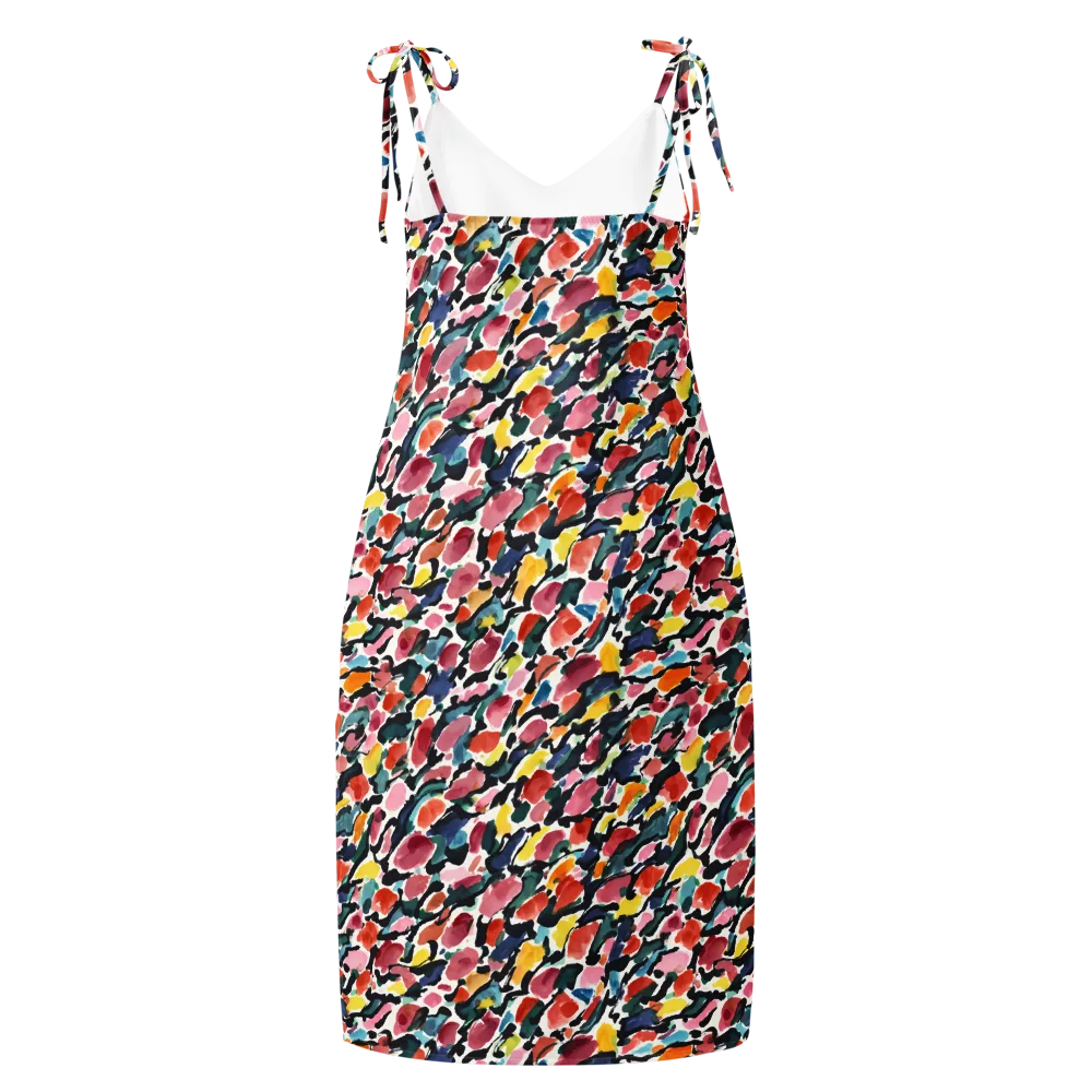 Painted Velocity on Slip Dress — Back
