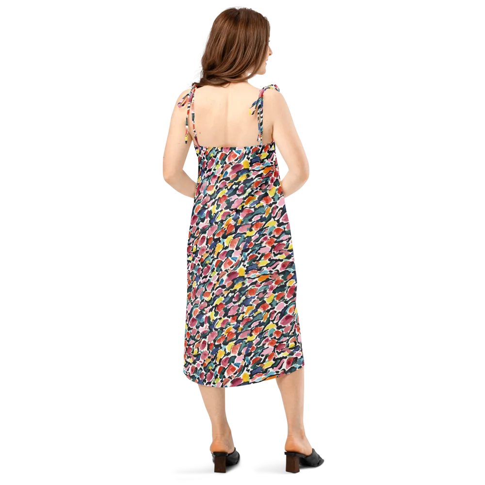 Painted Velocity on Slip Dress — Back