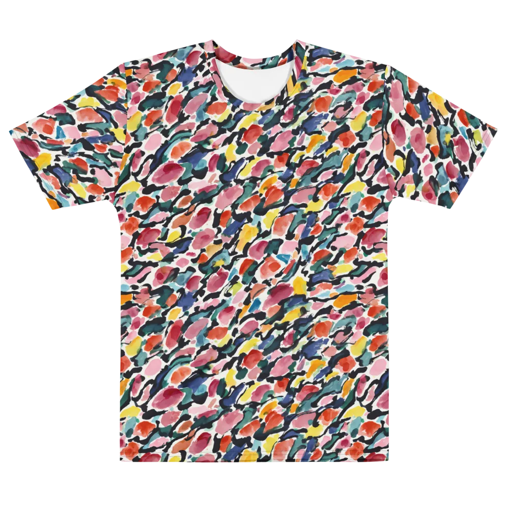 Painted Velocity on Men's Cotton Crew Neck T-Shirt — Front