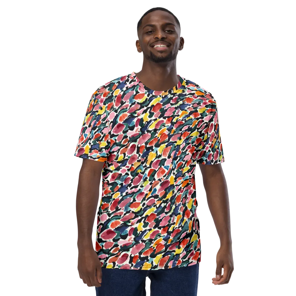 Painted Velocity on Men's Crew Neck T-Shirt — Front