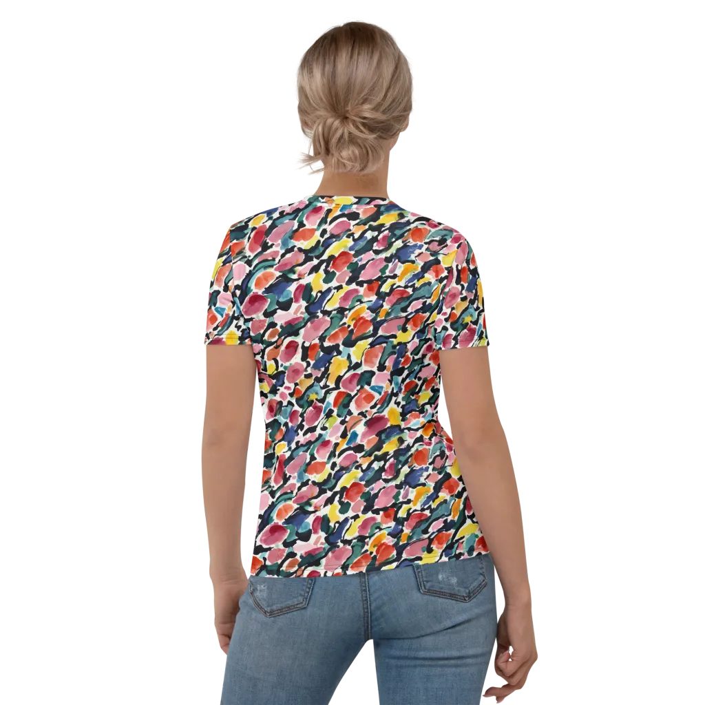 Painted Velocity on Women's Crew Neck T-Shirt — Back