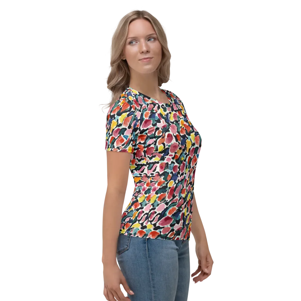 Painted Velocity on Women's Crew Neck T-Shirt — Right
