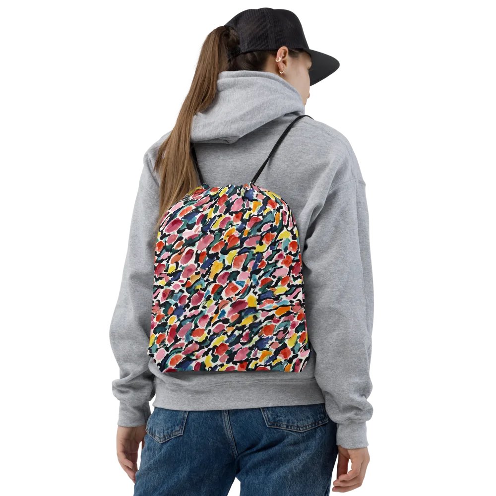Painted Velocity on Drawstring Bag — Front
