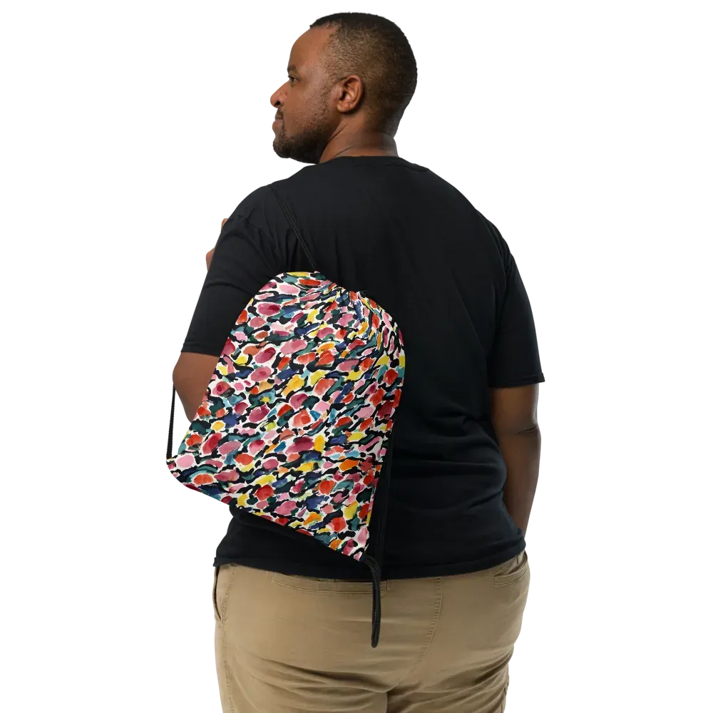 Painted Velocity on Drawstring Bag — Front