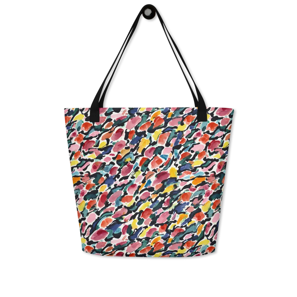Painted Velocity on Large Tote Bag W/ Pocket — Front
