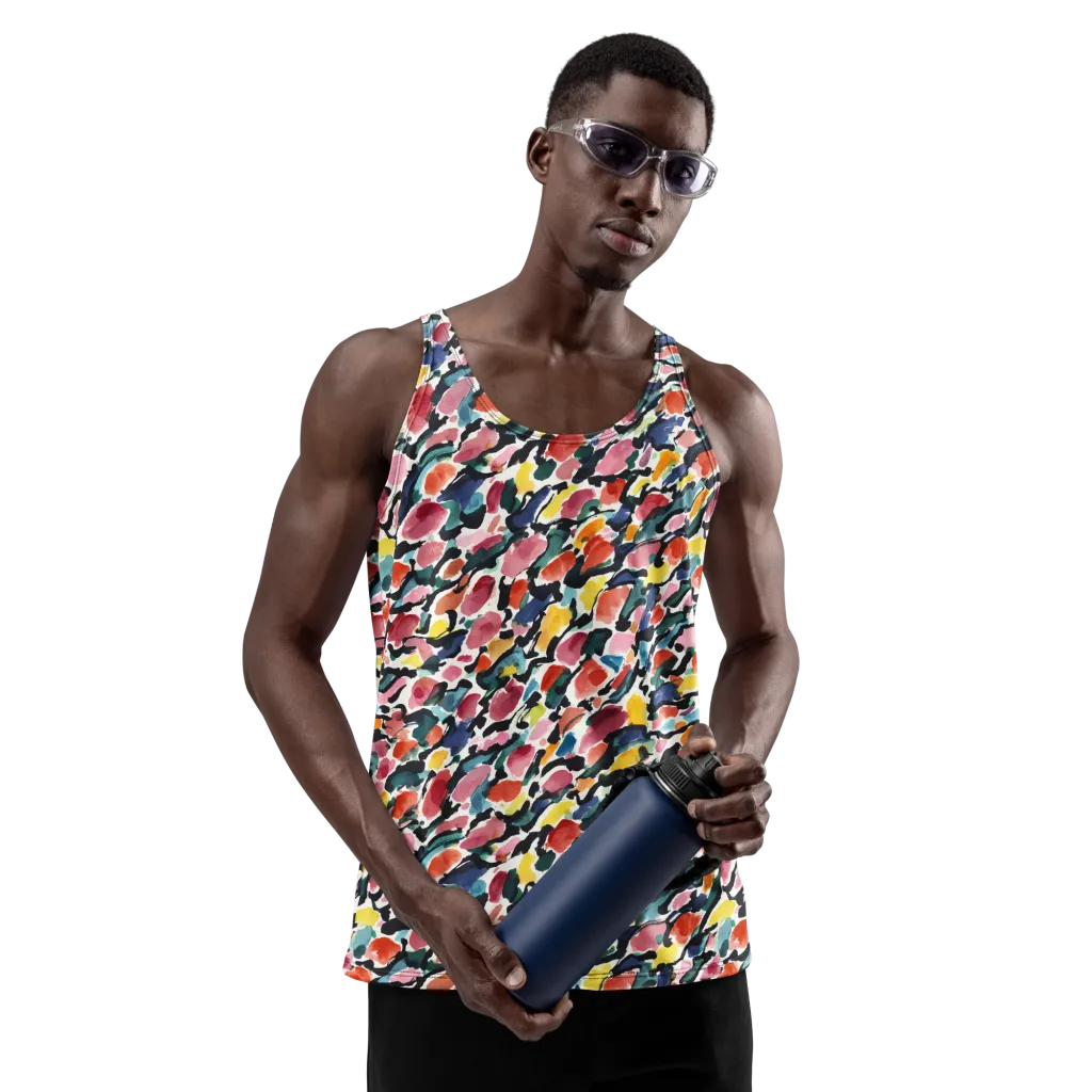 Painted Velocity on Men's Tank Top — Front