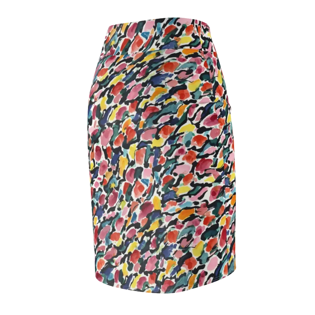 Painted Velocity on Pencil Skirt — Back Side