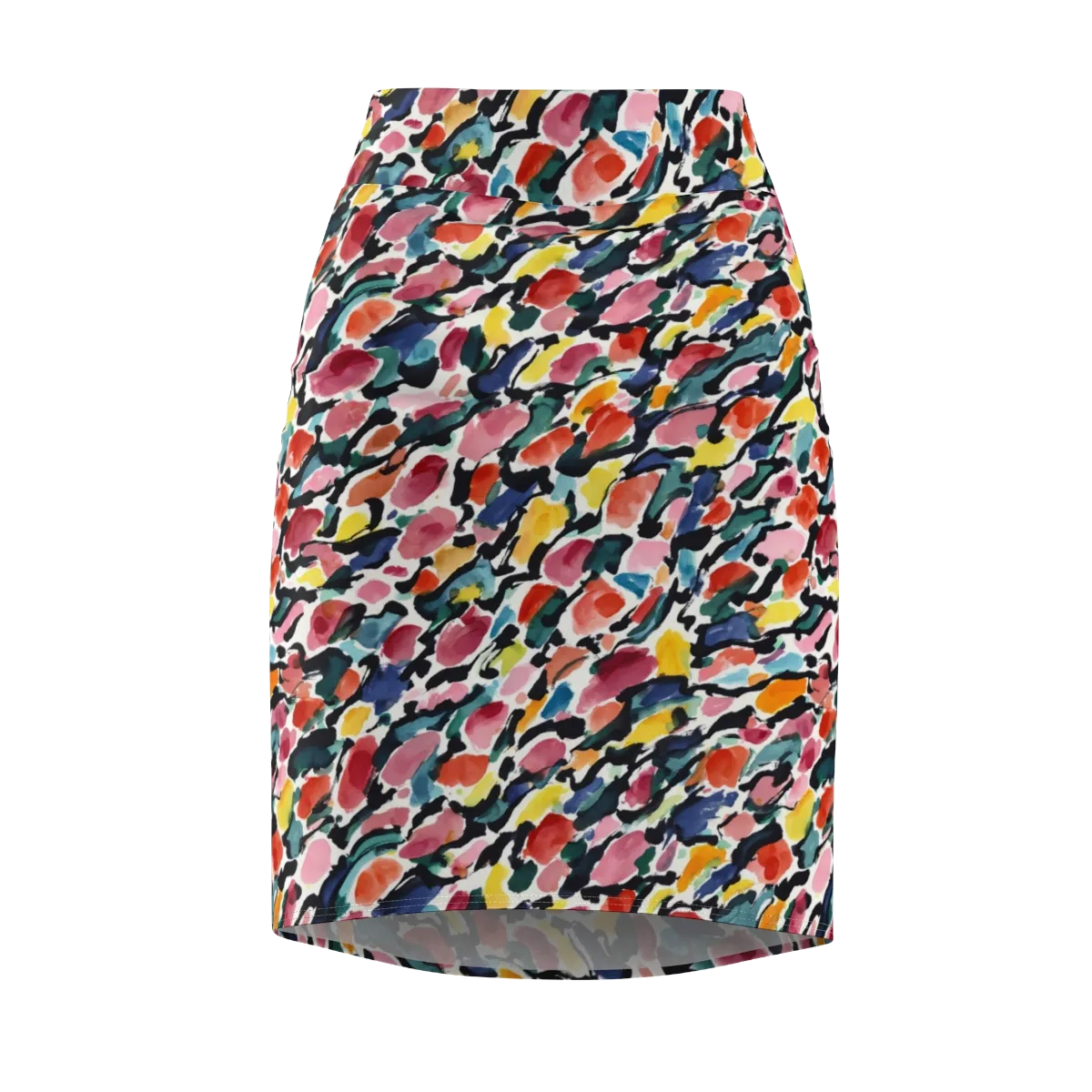 Painted Velocity on Pencil Skirt — Front