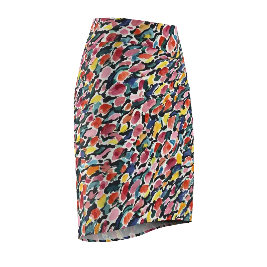 Painted Velocity on Pencil Skirt — Front Side