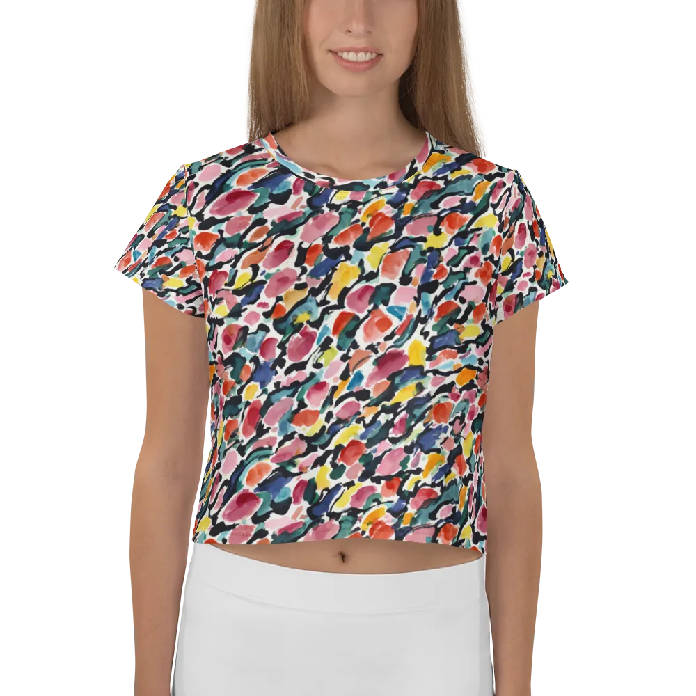 Painted Velocity on Crop Tee — Front