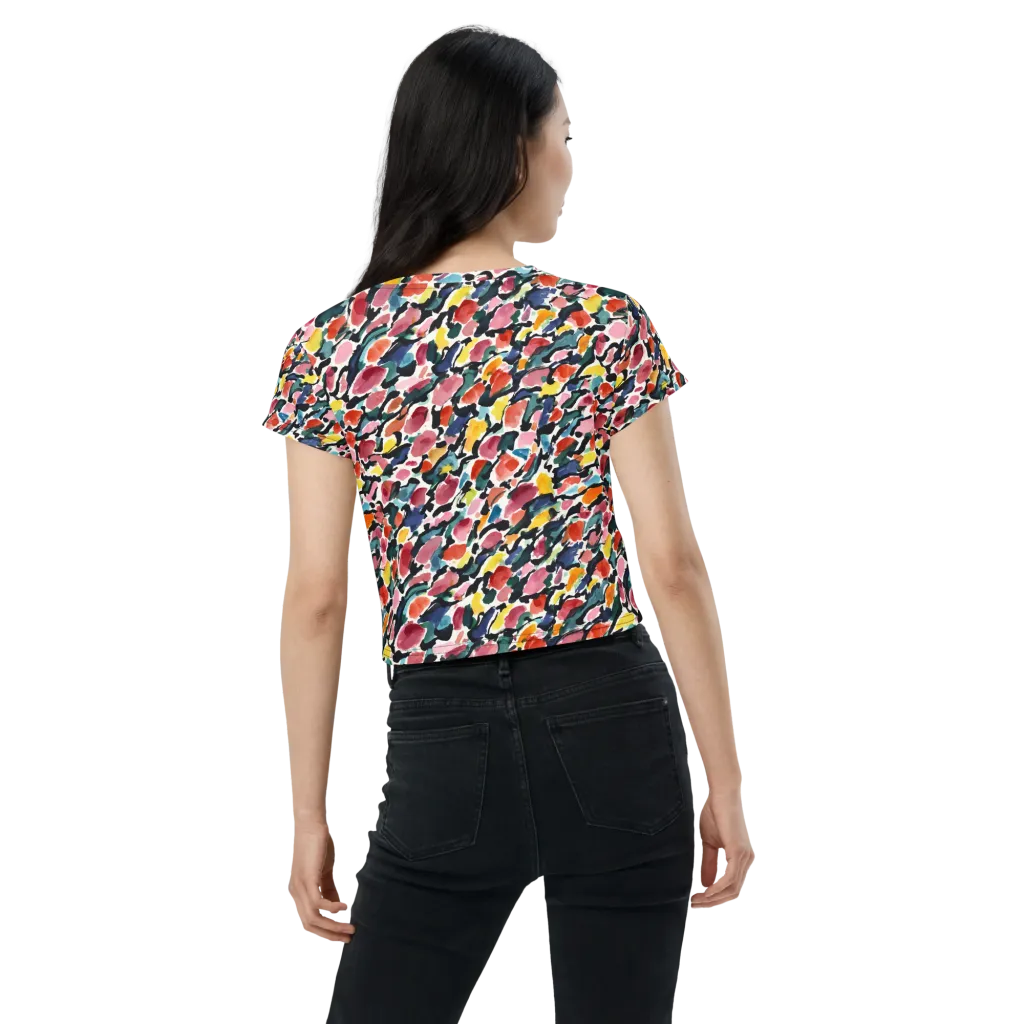 Painted Velocity on Crop Tee — Back