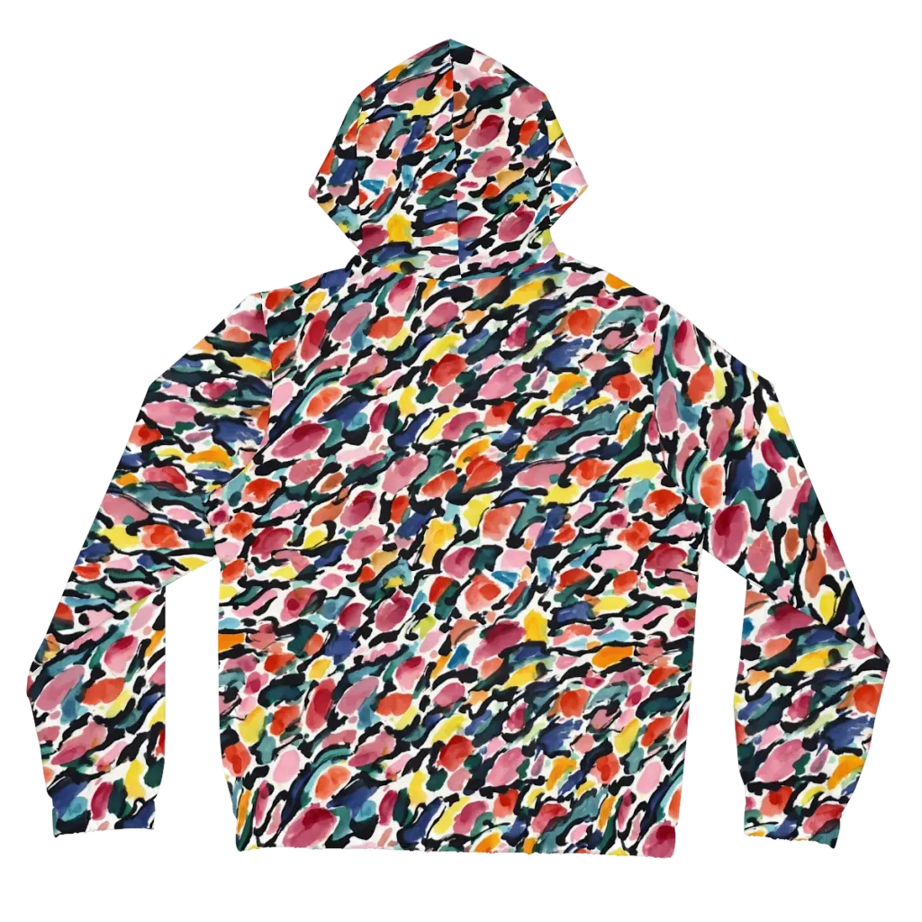 Painted Velocity on Women's Full-Zip Hoodie — Back