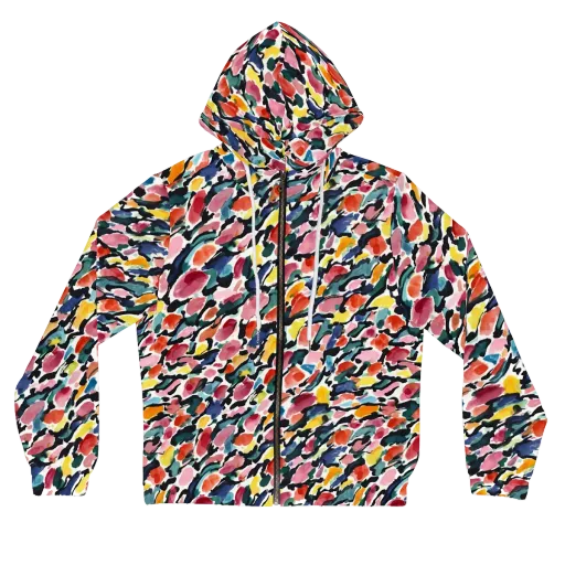 Painted Velocity on a Women's Full-Zip Hoodie