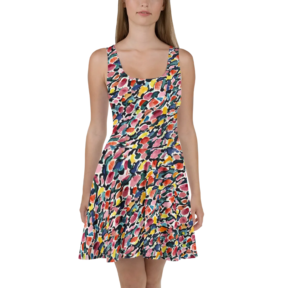 Painted Velocity on Skater Dress — Front