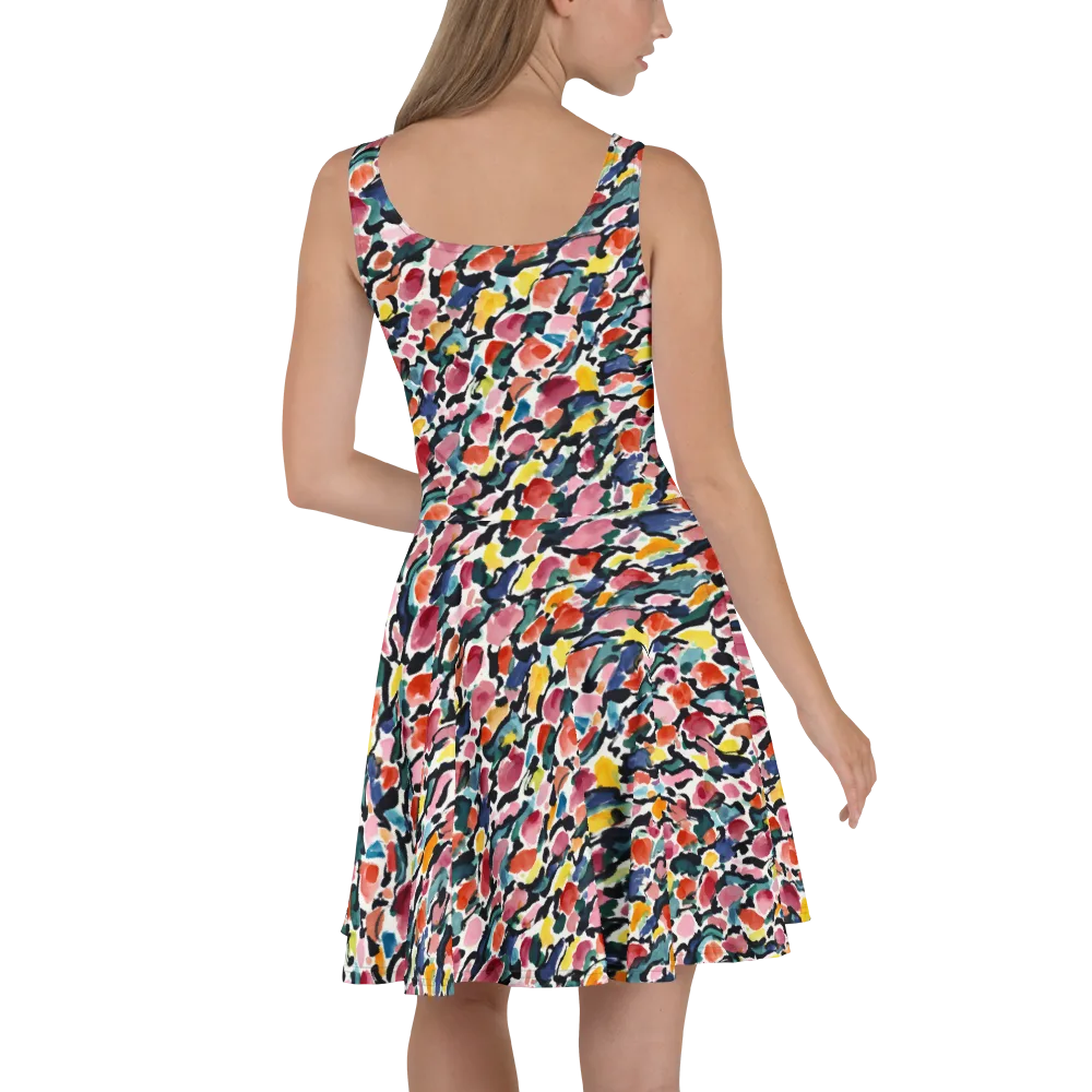 Painted Velocity on Skater Dress — Back