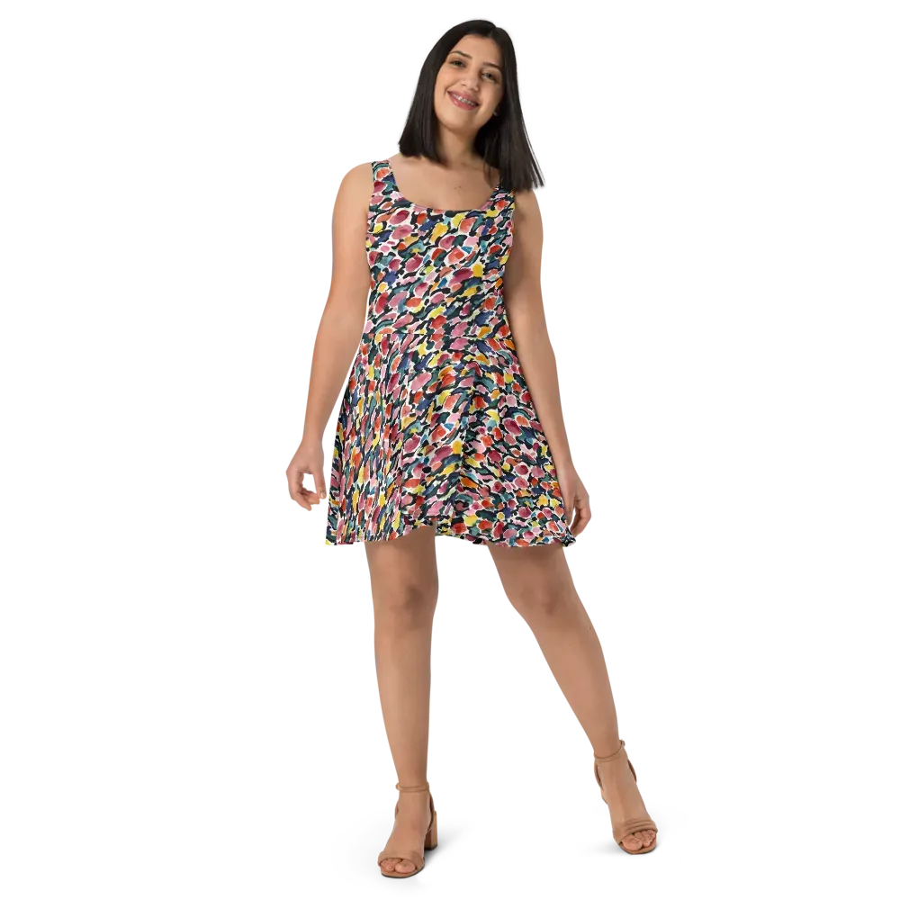 Painted Velocity on Skater Dress — Front