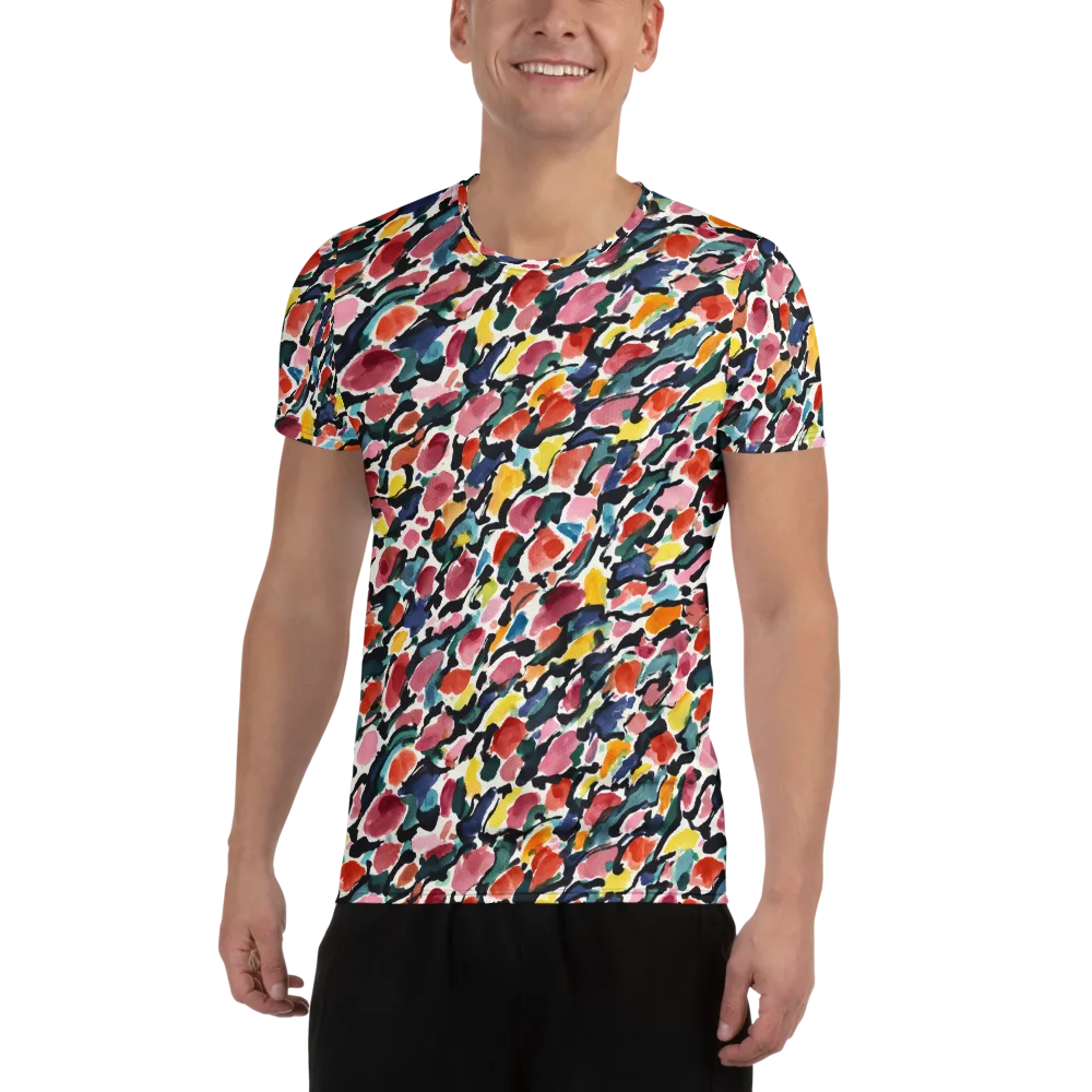 Painted Velocity on Men's Athletic T-Shirt — Front