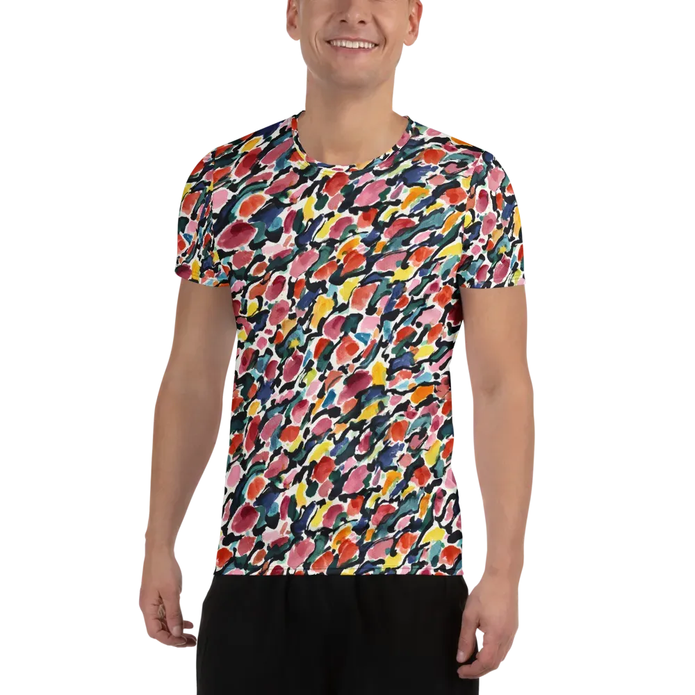 Painted Velocity on Men's Athletic T-Shirt — Front