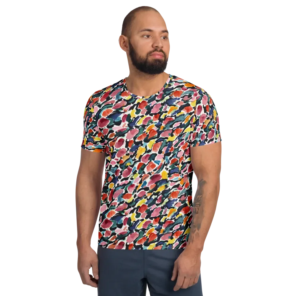Painted Velocity on Men's Athletic T-Shirt — Front