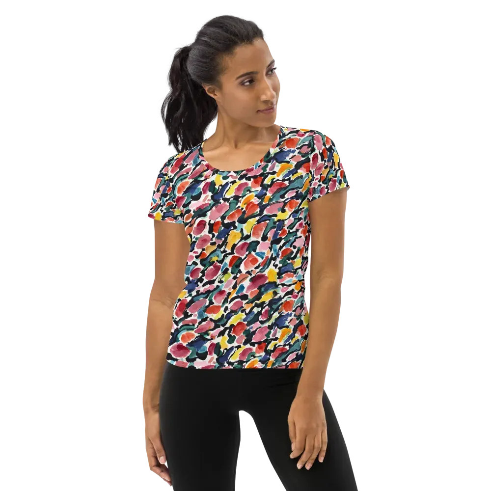 Painted Velocity on Women's Athletic T-Shirt — Front