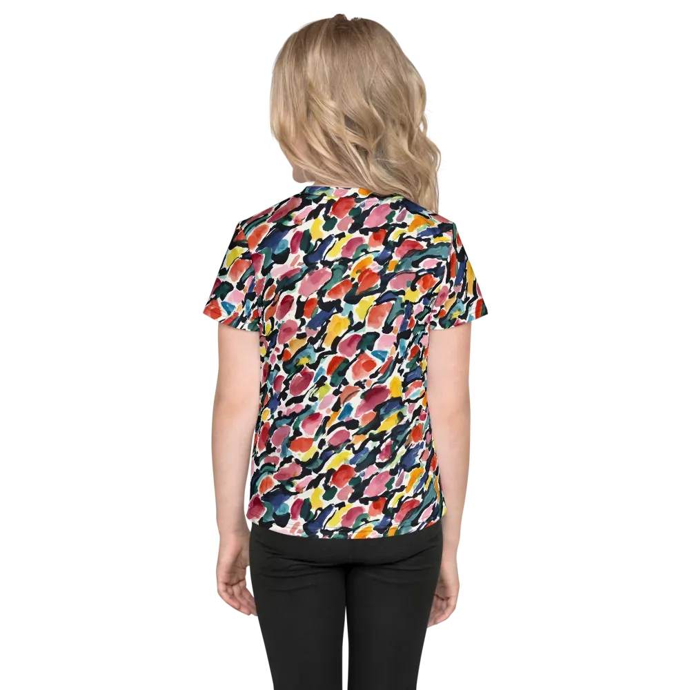 Painted Velocity on Kids Crew Neck T-Shirt — Back