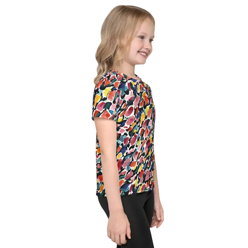 Painted Velocity on Kids Crew Neck T-Shirt — Right