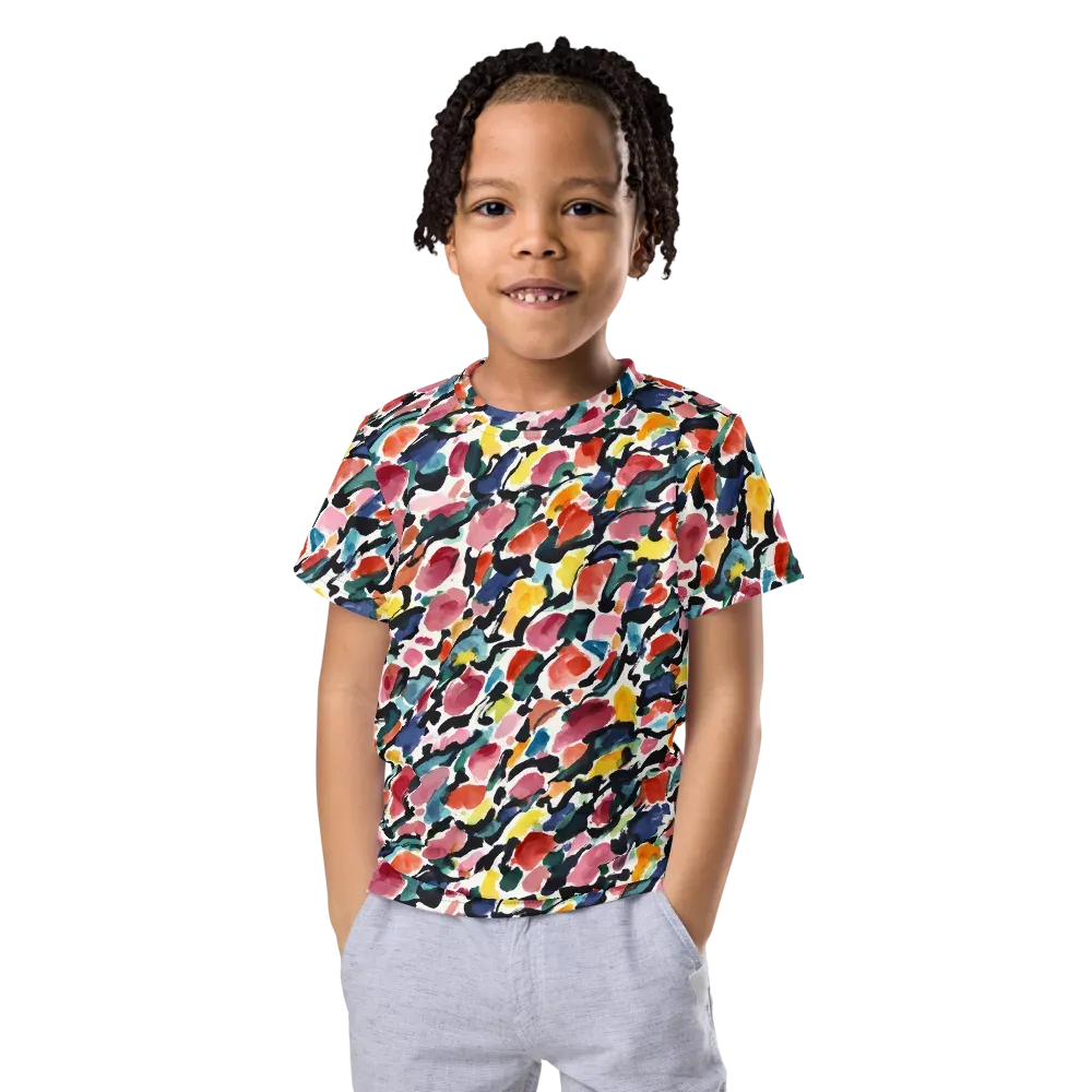 Painted Velocity on Kids Crew Neck T-Shirt — Front