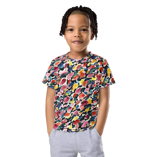 Painted Velocity on a Kids Crew Neck T-Shirt