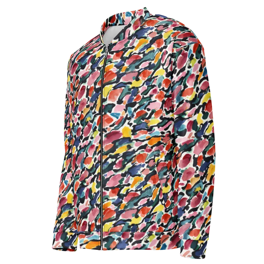Painted Velocity on Bomber Jacket — Left Front