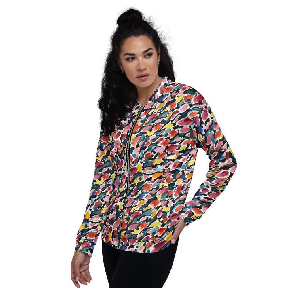 Painted Velocity on Bomber Jacket — Left