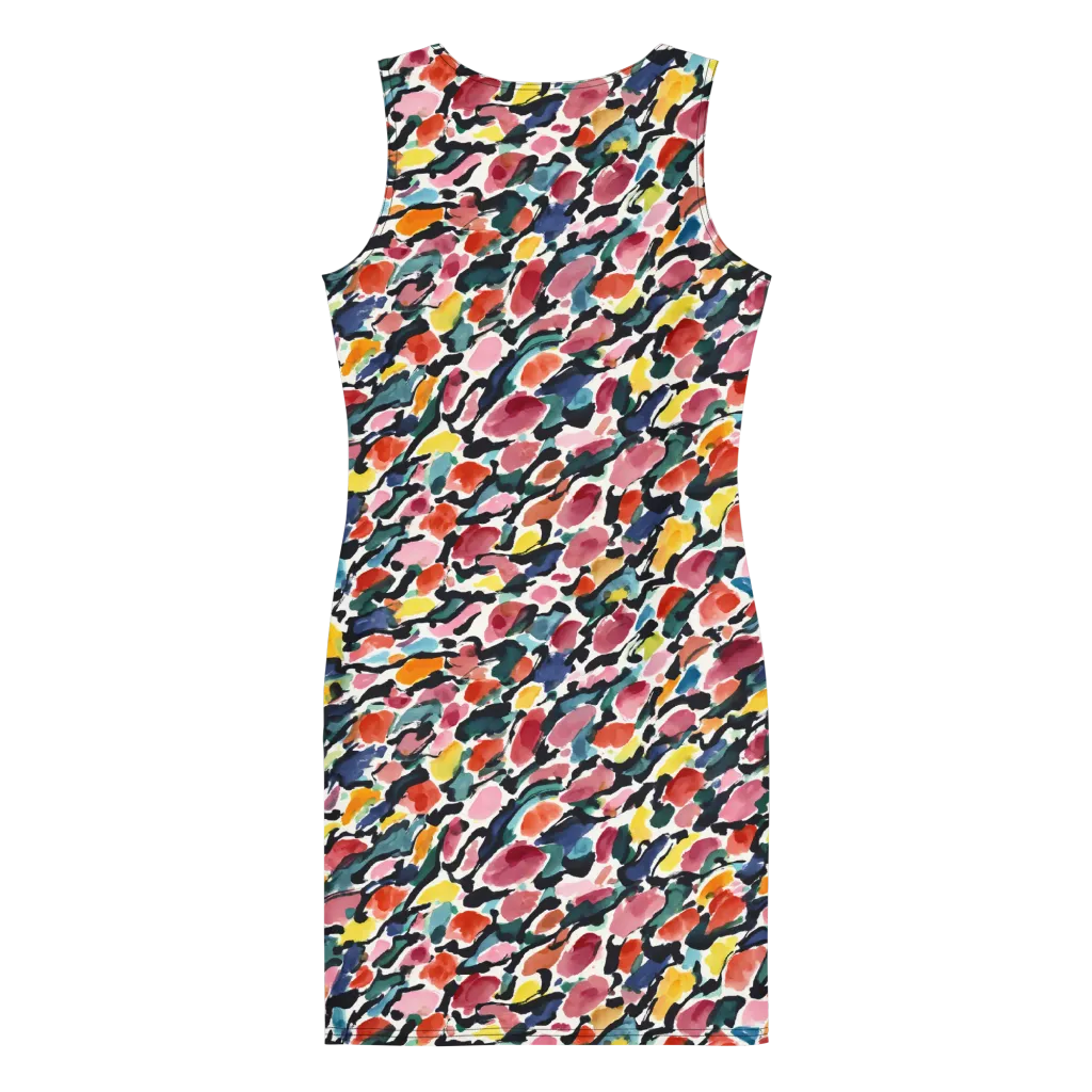 Painted Velocity on Bodycon Dress — Back