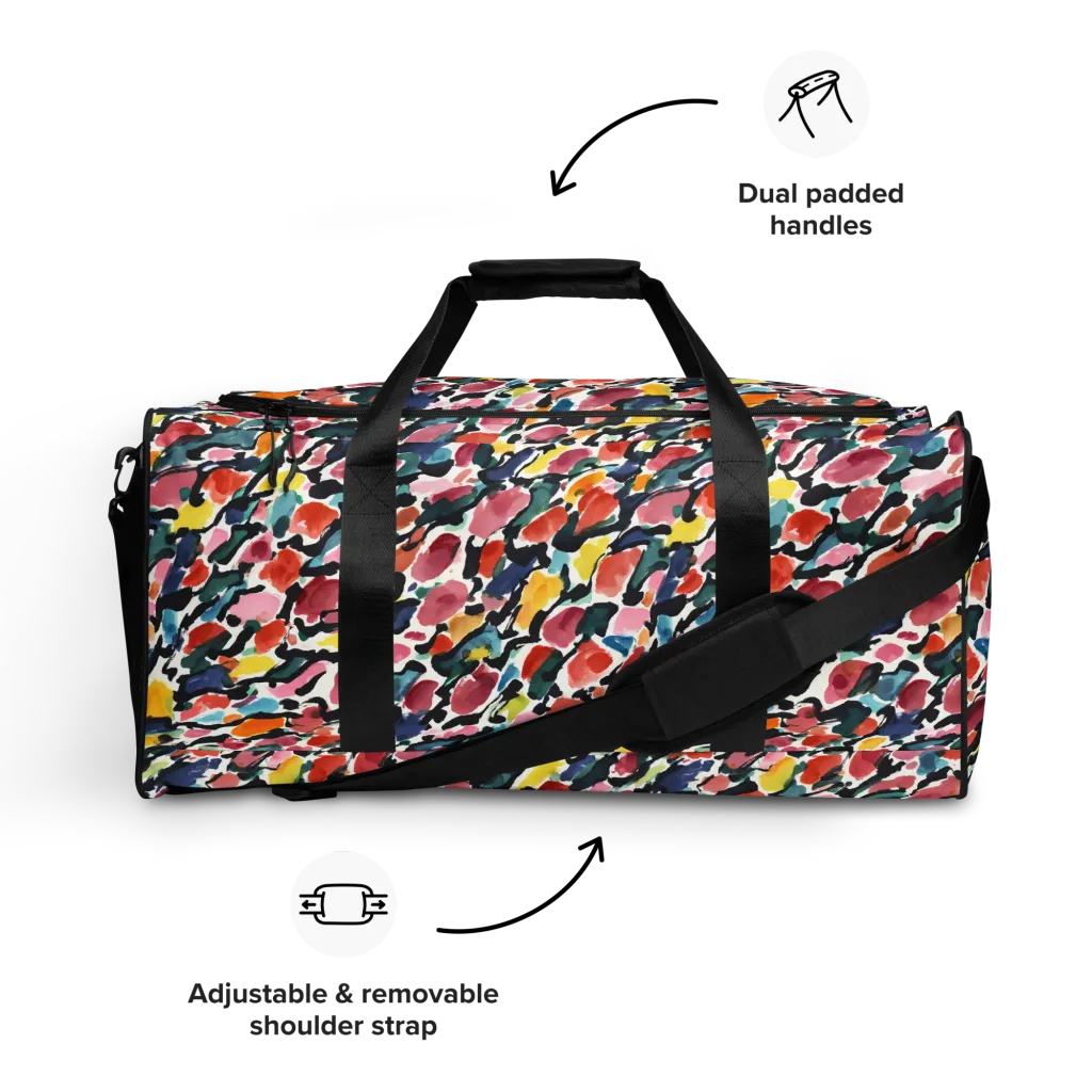 Painted Velocity on Duffle Bag — Front