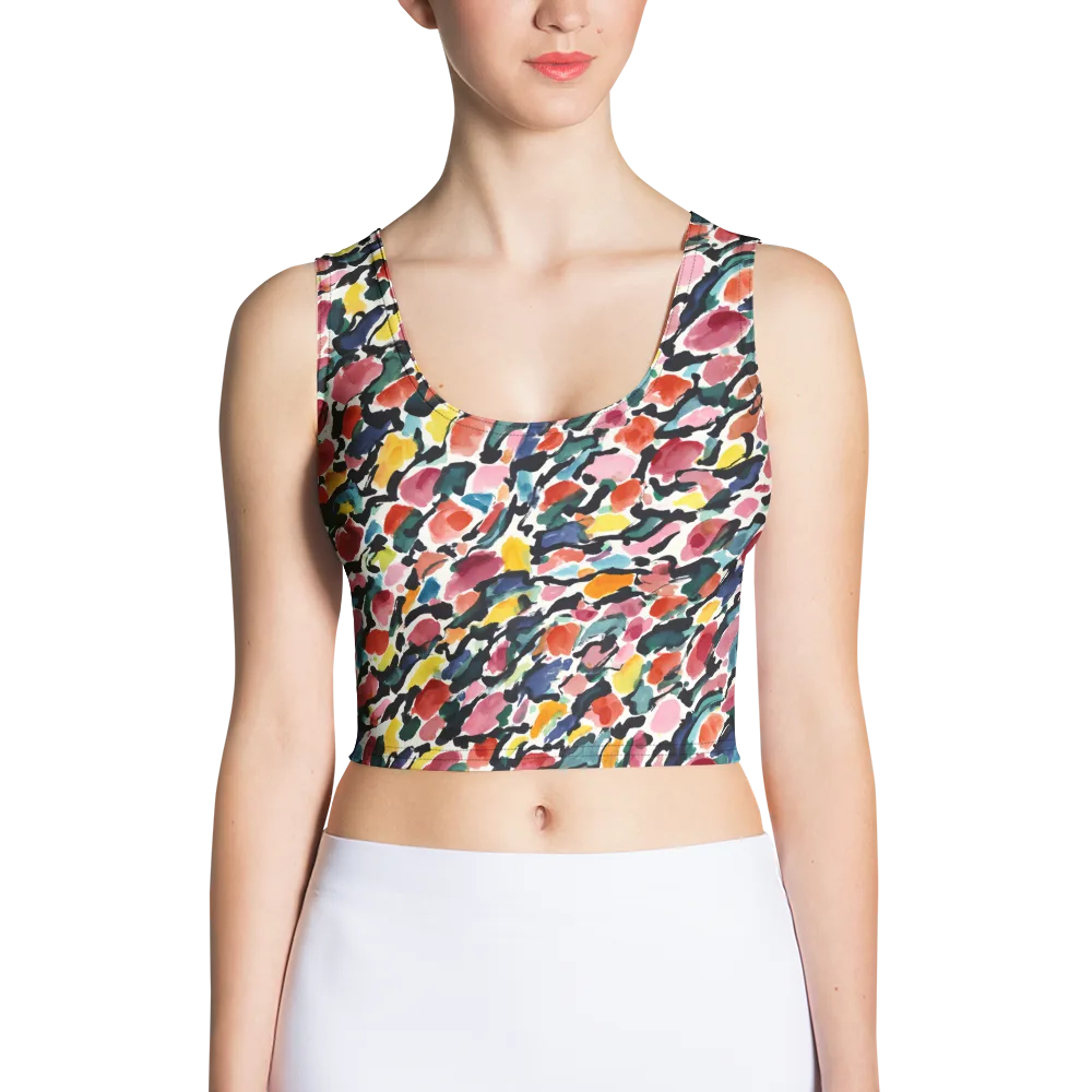 Painted Velocity on Crop Top — Front