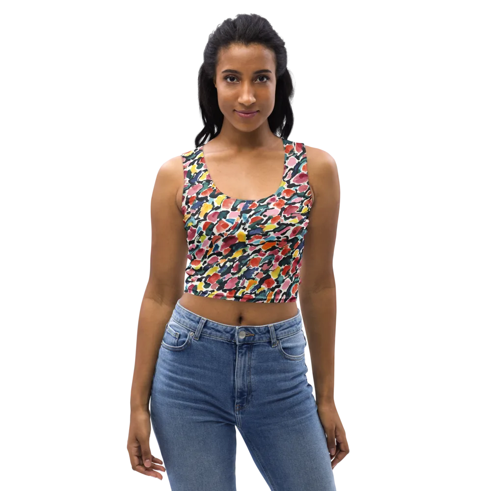 Painted Velocity on Crop Top — Front