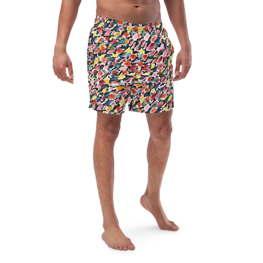 Painted Velocity on a Swim Trunks
