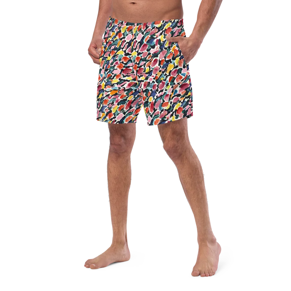 Painted Velocity on Swim Trunks — Left Front