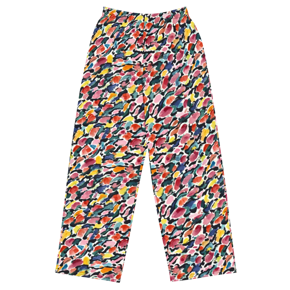 Painted Velocity on Wide-Leg Pants — Front